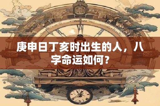 庚申日丁亥时出生的人，八字命运如何？