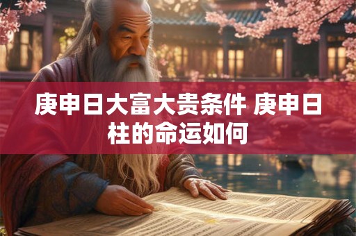 庚申日大富大贵条件 庚申日柱的命运如何