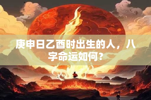 庚申日乙酉时出生的人，八字命运如何？