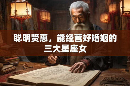 聪明贤惠，能经营好婚姻的三大星座女