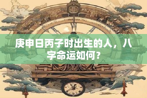 庚申日丙子时出生的人，八字命运如何？