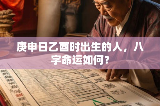 详细阅读:庚申日乙酉时出生的人,八字命运如何? 庚申日乙酉时出生的人,八字命运如何?