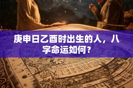 庚申日乙酉时出生的人，八字命运如何？