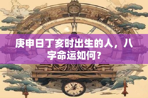 庚申日丁亥时出生的人，八字命运如何？