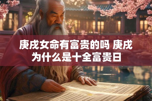 庚戌女命有富贵的吗 庚戌为什么是十全富贵日