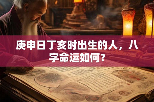 庚申日丁亥时出生的人，八字命运如何？