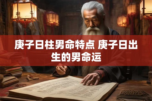 庚子日柱男命特点 庚子日出生的男命运