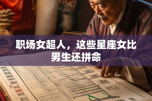 职场女超人，这些星座女比男生还拼命