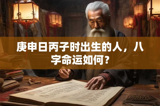 庚申日丙子时出生的人，八字命运如何？
