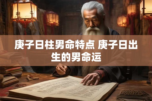 庚子日柱男命特点 庚子日出生的男命运
