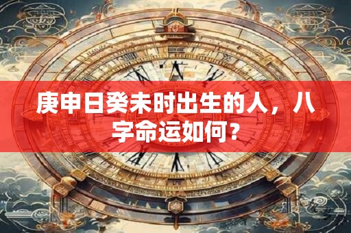 庚申日癸未时出生的人，八字命运如何？