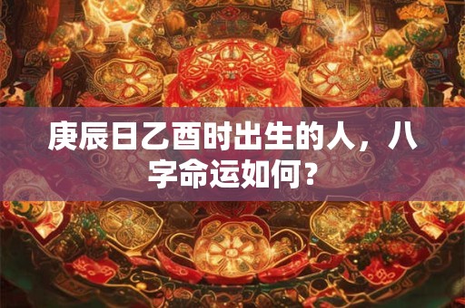 庚辰日乙酉时出生的人，八字命运如何？