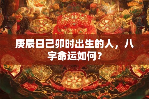 庚辰日己卯时出生的人，八字命运如何？