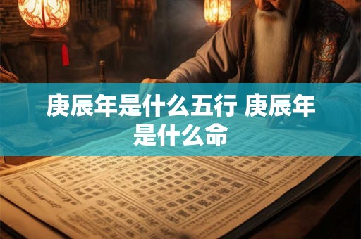 庚辰年是什么五行 庚辰年是什么命