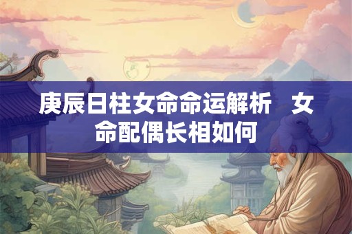 庚辰日柱女命命运解析   女命配偶长相如何