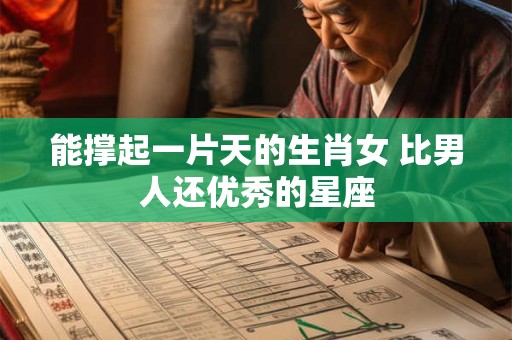 能撑起一片天的生肖女 比男人还优秀的星座