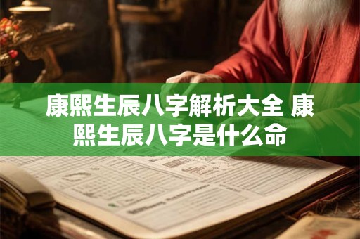 康熙生辰八字解析大全 康熙生辰八字是什么命