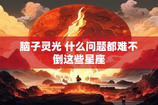 脑子灵光 什么问题都难不倒这些星座