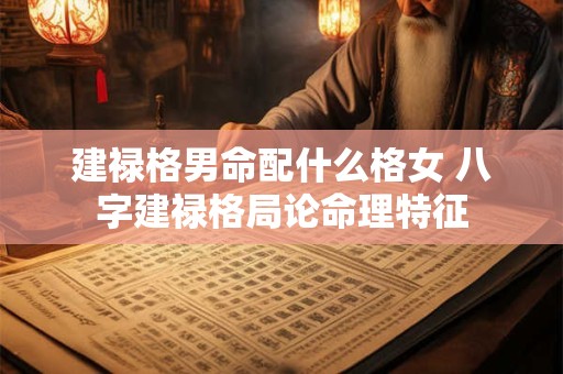 建禄格男命配什么格女 八字建禄格局论命理特征