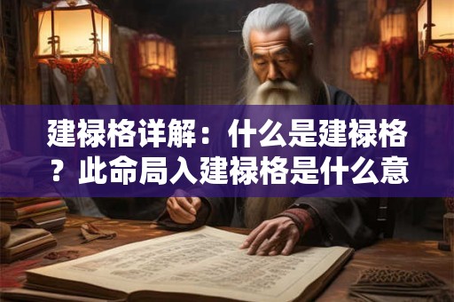 建禄格详解：什么是建禄格？此命局入建禄格是什么意思？