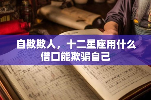 自欺欺人，十二星座用什么借口能欺骗自己