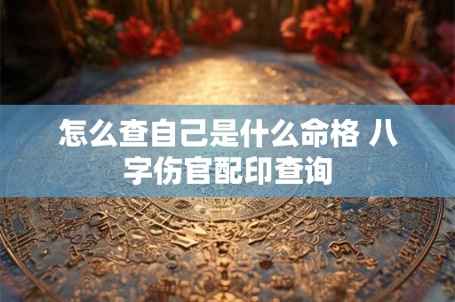怎么查自己是什么命格 八字伤官配印查询
