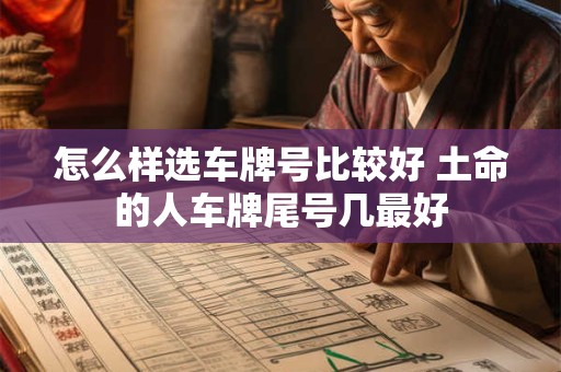 怎么样选车牌号比较好 土命的人车牌尾号几最好