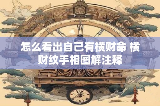 怎么看出自己有横财命 横财纹手相图解注释