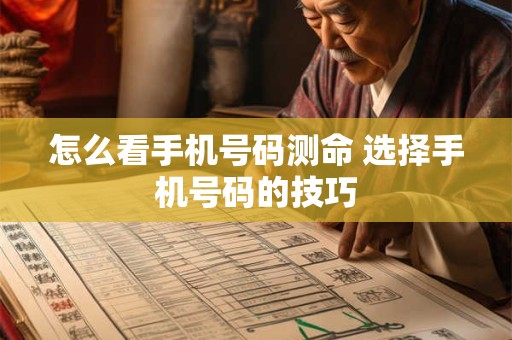 怎么看手机号码测命 选择手机号码的技巧