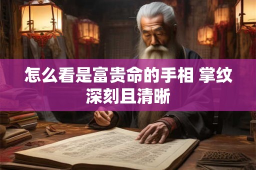怎么看是富贵命的手相 掌纹深刻且清晰