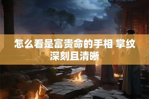怎么看是富贵命的手相 掌纹深刻且清晰