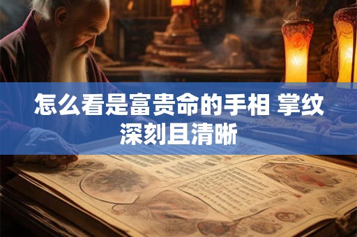 怎么看是富贵命的手相 掌纹深刻且清晰