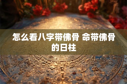 怎么看八字带佛骨 命带佛骨的日柱