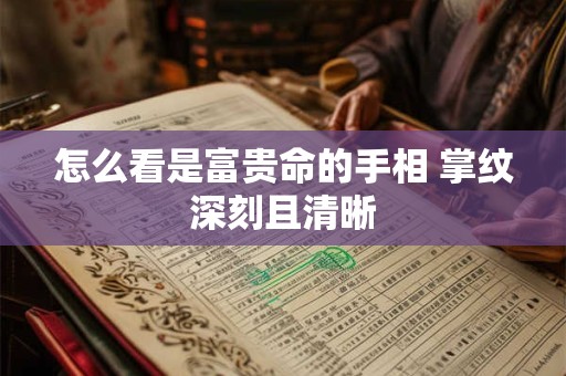 怎么看是富贵命的手相 掌纹深刻且清晰
