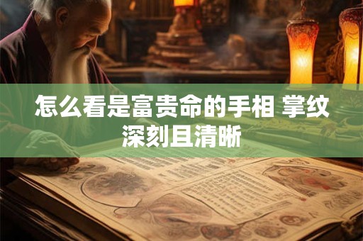 怎么看是富贵命的手相 掌纹深刻且清晰