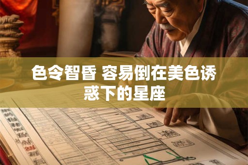 详细阅读:色令智昏 容易倒在美色诱惑下的星座 色令智昏 容易倒在美色诱惑下的星座