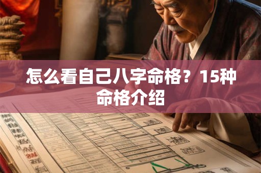 怎么看自己八字命格？15种命格介绍