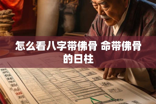 怎么看八字带佛骨 命带佛骨的日柱