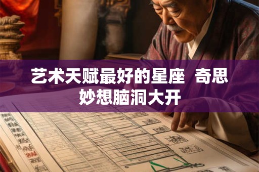 艺术天赋最好的星座  奇思妙想脑洞大开