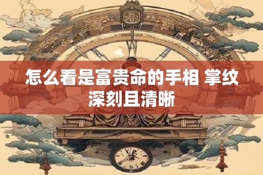 怎么看是富贵命的手相 掌纹深刻且清晰