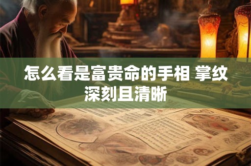 怎么看是富贵命的手相 掌纹深刻且清晰