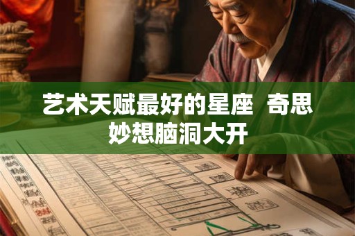 艺术天赋最好的星座  奇思妙想脑洞大开