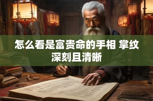 怎么看是富贵命的手相 掌纹深刻且清晰