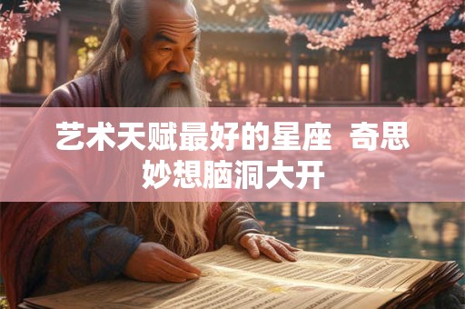 艺术天赋最好的星座  奇思妙想脑洞大开