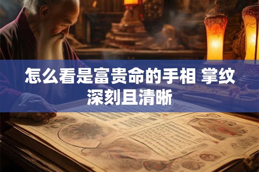 怎么看是富贵命的手相 掌纹深刻且清晰