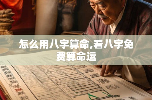 详细阅读:怎么用八字算命,看八字免费算命运 怎么用八字算命,看八字免费算命运
