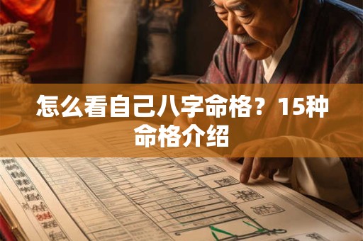 怎么看自己八字命格？15种命格介绍