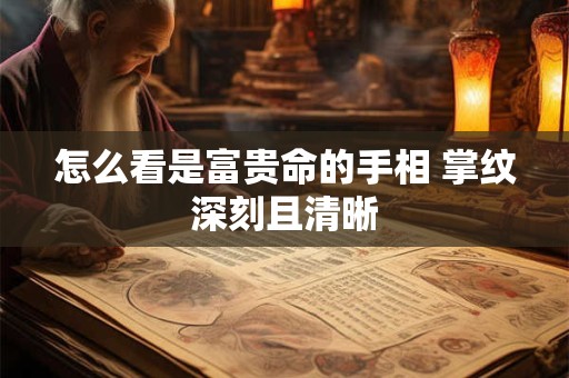 怎么看是富贵命的手相 掌纹深刻且清晰
