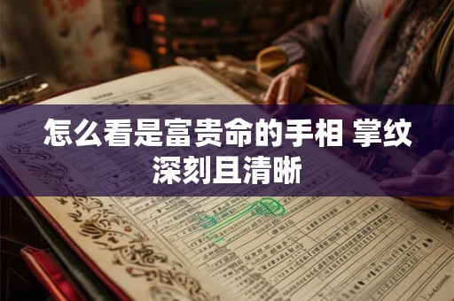 怎么看是富贵命的手相 掌纹深刻且清晰