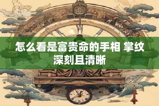 怎么看是富贵命的手相 掌纹深刻且清晰